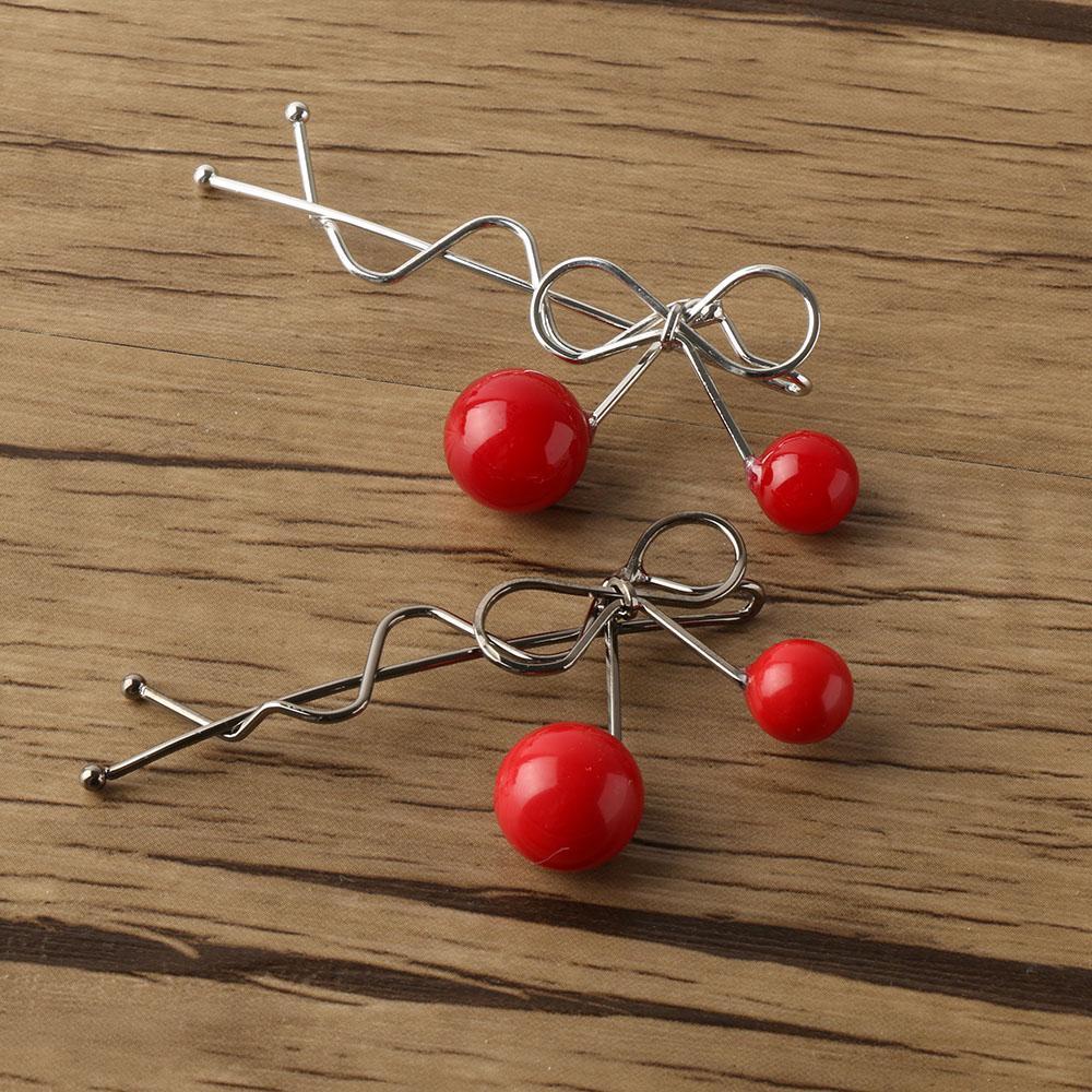 Kẹp Tóc Quả Cherry Dạng Xoắn Phong Cách Hàn Quốc Cho Nữ