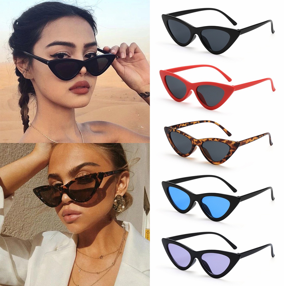 Kính mát hình tam giác chống tia uv400 thời trang phong cách cổ điển cho nữ