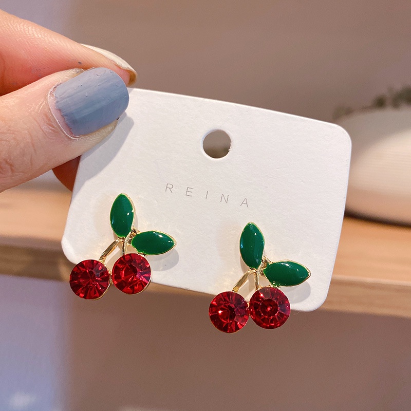 Khuyên Tai Hình Quả Cherry Đỏ Dễ Thương Dành Cho Nữ PD648