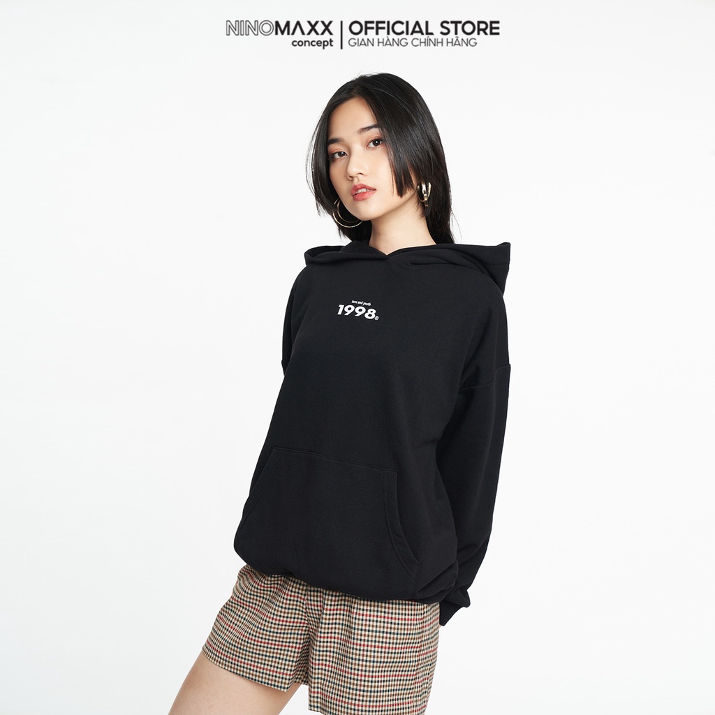NINOMAXX Áo hoodies Nữ tay dài chất liệu cotton 2204012