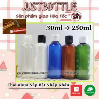Bộ chiết mỹ phẩm lọ chai nhựa Nắp Bật giá sĩ – Chai nhựa PET 30ml 50ml 100ml du lịch giá rẻ