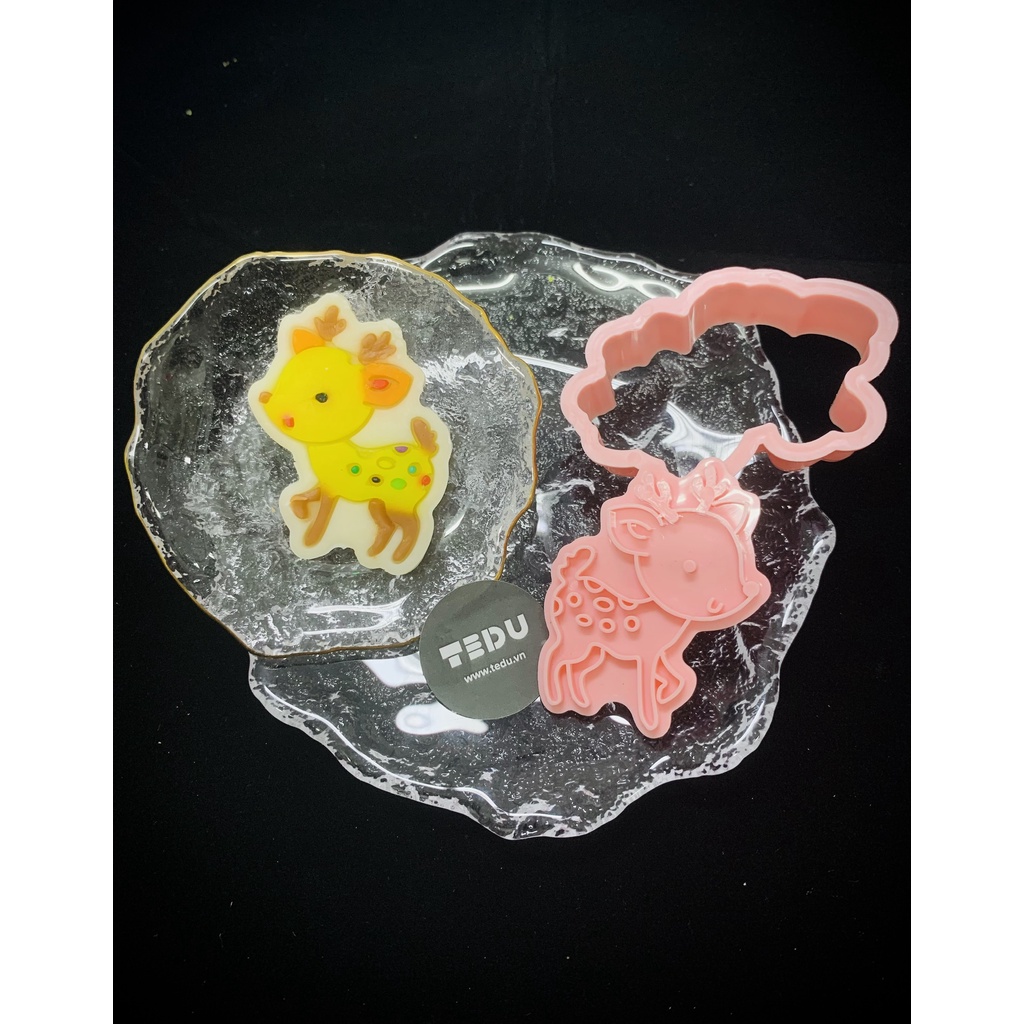 Khuôn ấn cắt chơi kèm bột nặn đất nặn Tedu chủ đề động vật