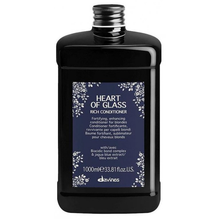 Dầu xả tăng cường dành cho tóc sáng màu Heart Of Glass Rich Conditioner Davines 250ml