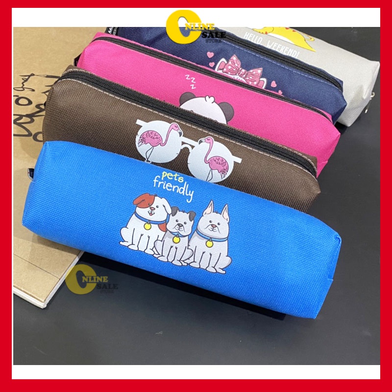 [Size To] Túi bóp đựng bút vải canvas cỡ lớn cute dễ thương cỡ lớn kích thước 21x8x4cm-OnlineSaleofficial