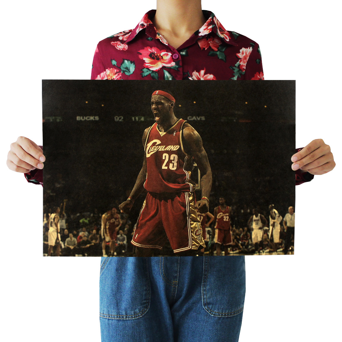 Poster Hình Cầu Thủ Bóng Rổ Lebron James