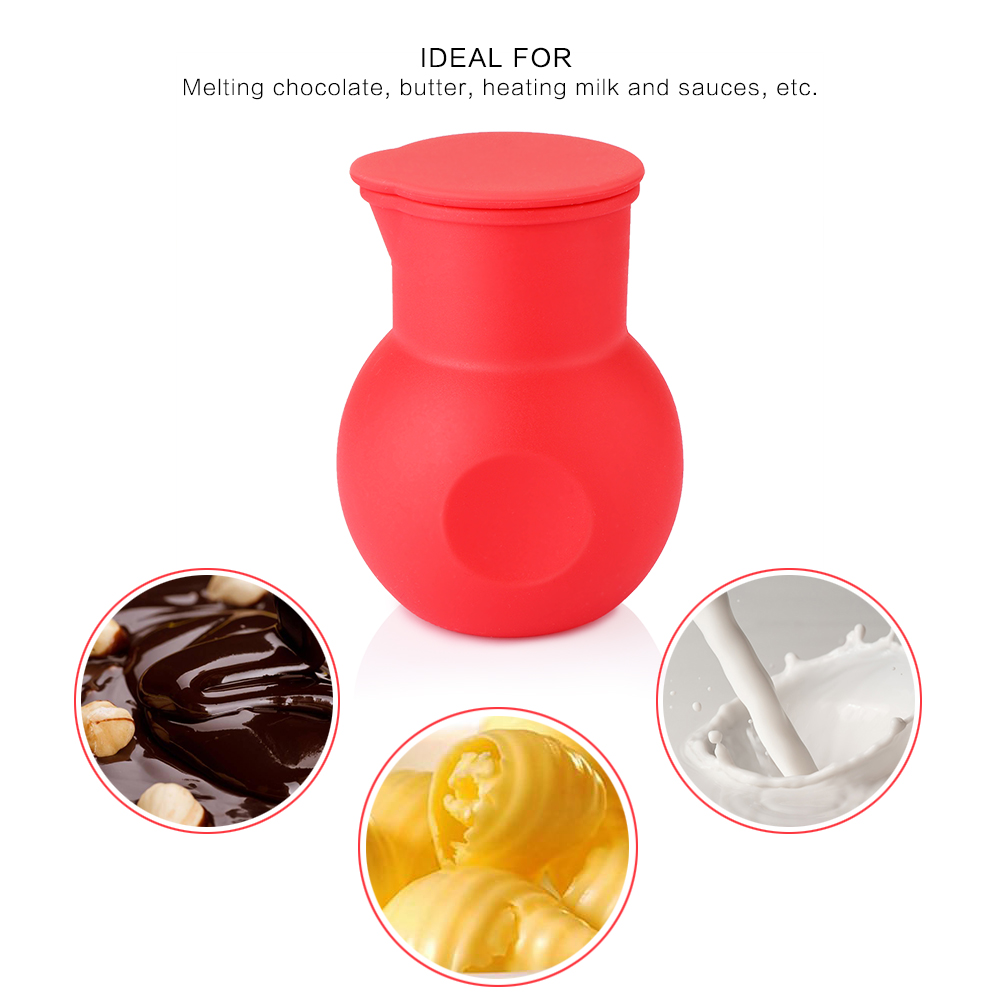 Bình đựng nun chảy sô cô la ANAEAT làm bằng silicon dễ lau chùi 3 màu tùy chọn