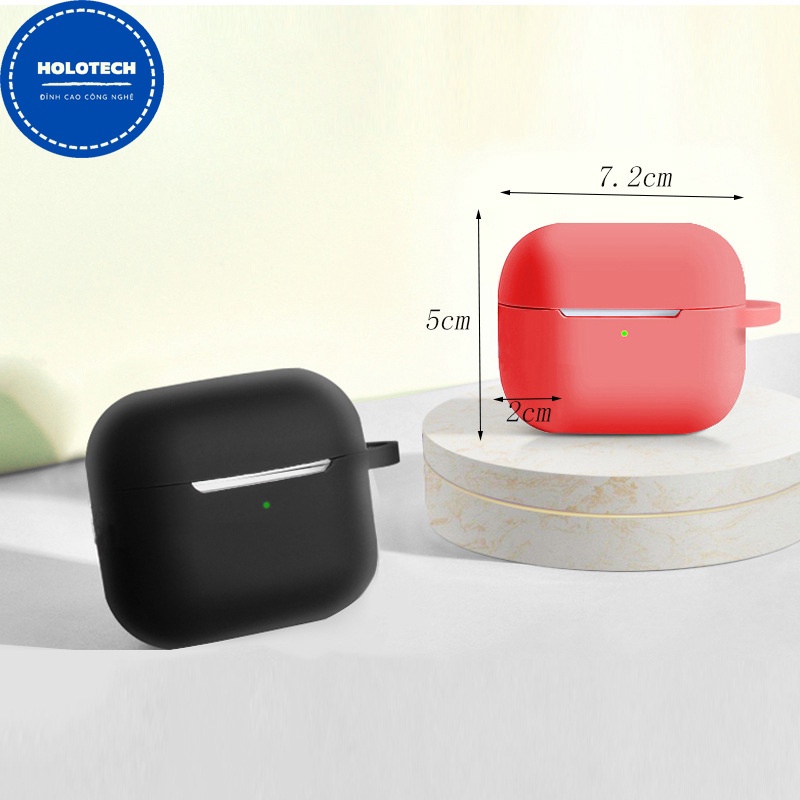 Bao da tai nghe airpods pro HOLOCOM V02 - Case silicon bảo vệ airpod pro kèm móc khóa - Chống va đạp - Chống trầy xước