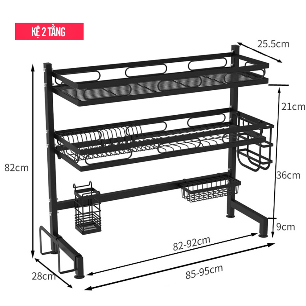 Kệ để chén đĩa thông minh IGA trên bồn rửa bát 2 tầng cao cấp Chính Hãng