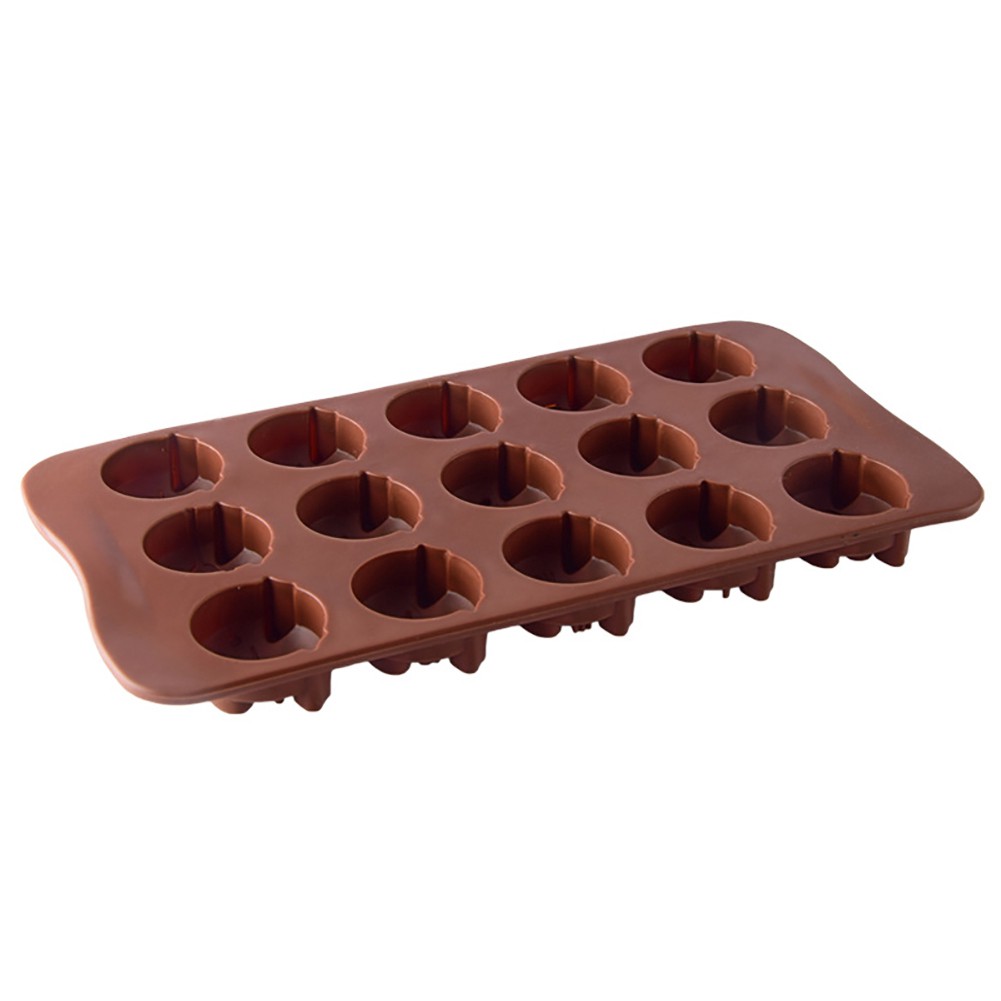 Khuôn Làm Bánh 15 Ô Hình Đầu Heo Bằng Silicon