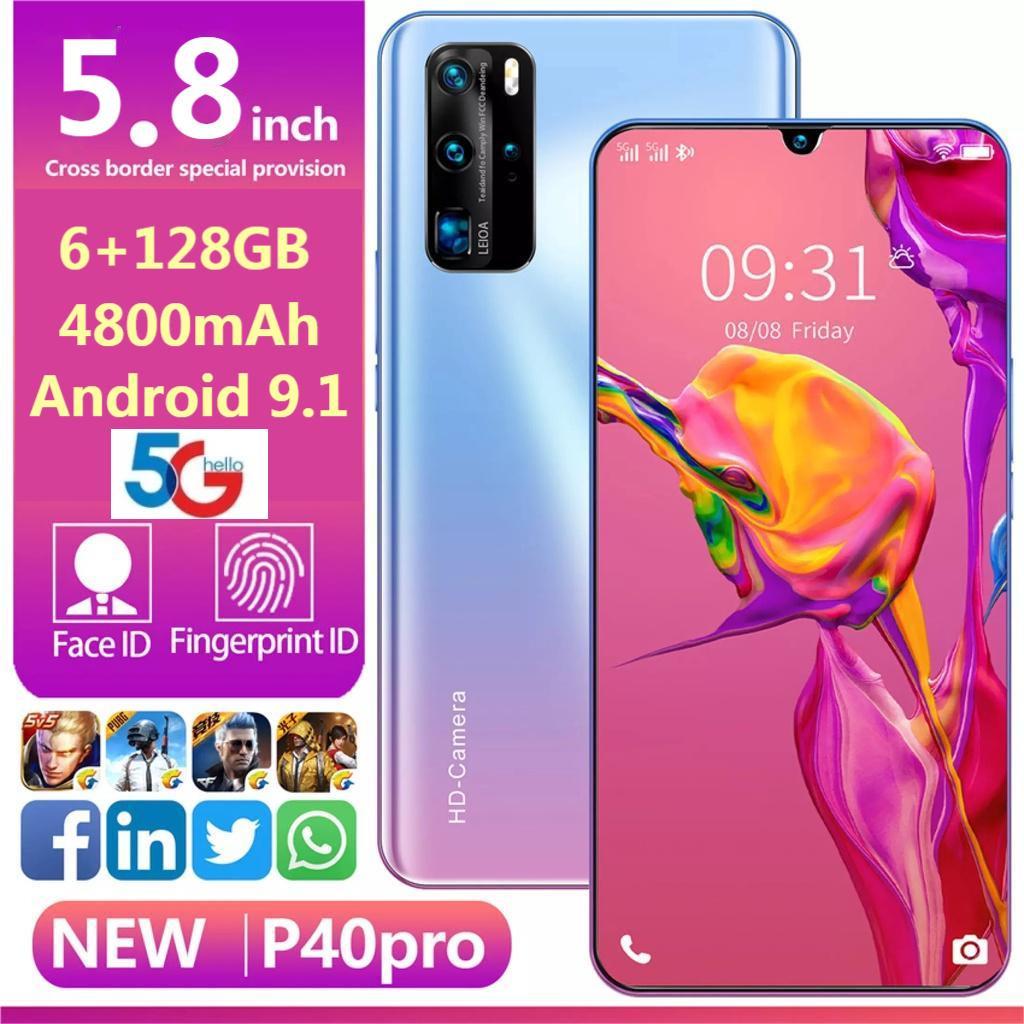 Điện thoại di động P48 Pro 64GB /128Gbộ nhớ lớn, điện thoại chơi game Android 5G hai SIM toàn màn hình hoàn toàn mới