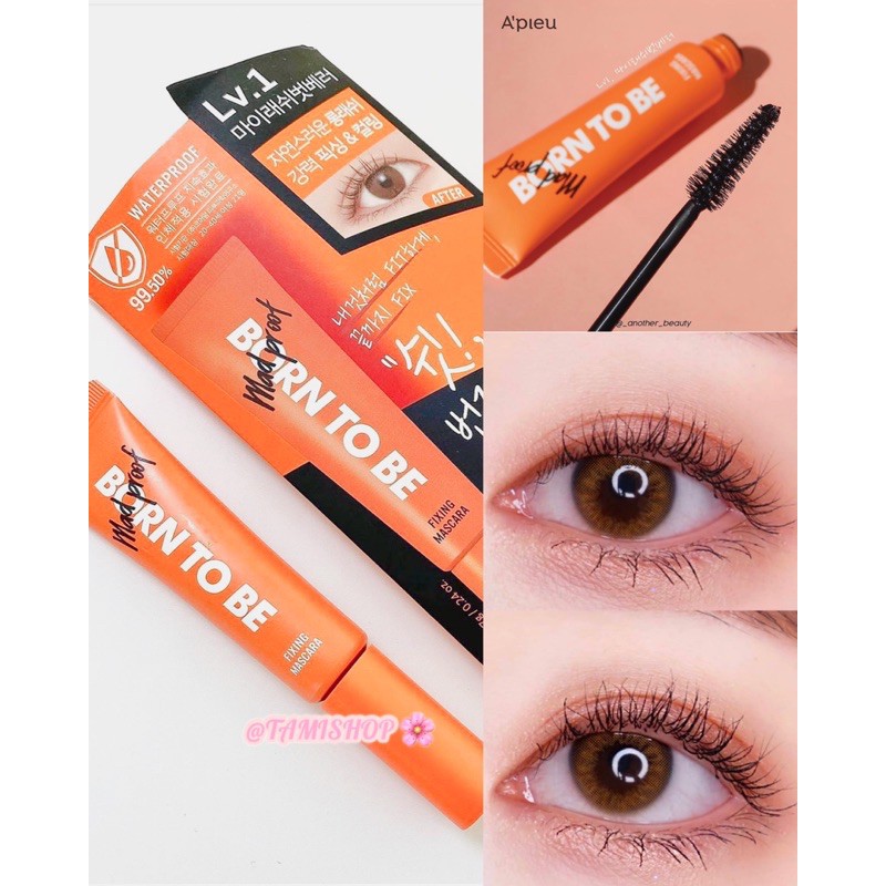 CHUỐT MI APIEU BORN TO BE MADPROOF FIXING MASCARA