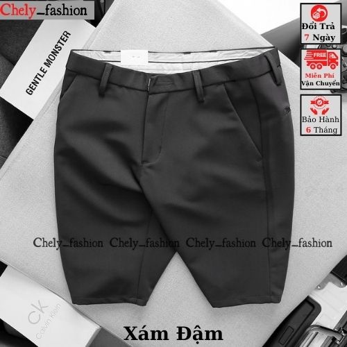 Quần short nam tây âu vải chéo chống nhăn, quần đùi nam dáng âu Hàn Quốc ôm body Chely_fashion
