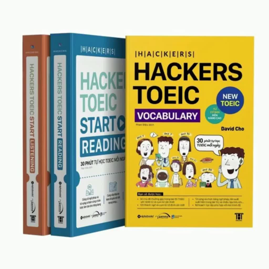 Sách > Combo Hackers TOEIC : VOCABULARY + READING + LISTENING - Phương Pháp Ôn Luyện Toeic Hiệu Qủa Chỉ 30 Phút Mỗi Ngày | BigBuy360 - bigbuy360.vn