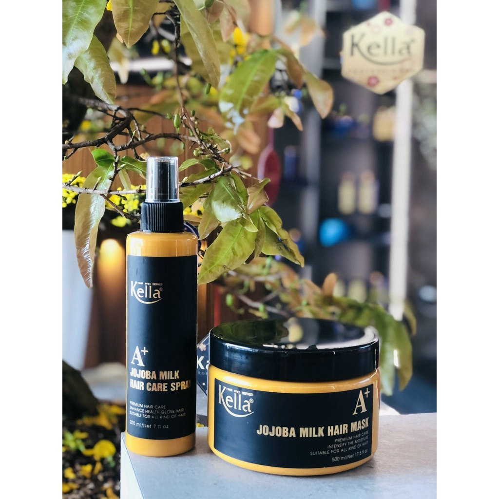 Xịt Tóc Kella JoJoBa - Sữa dưỡng tóc cao cấp Kella Jojoba Milk A+ 200ml