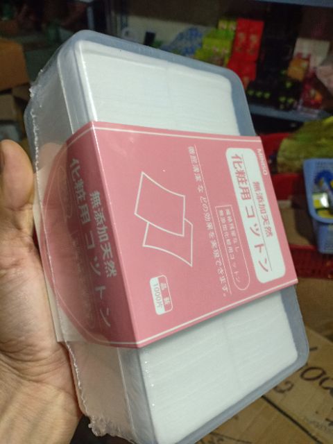 Hộp bông tẩy trang miniso nhật bản 1000 miếng ( cam kết loại 1) | BigBuy360 - bigbuy360.vn