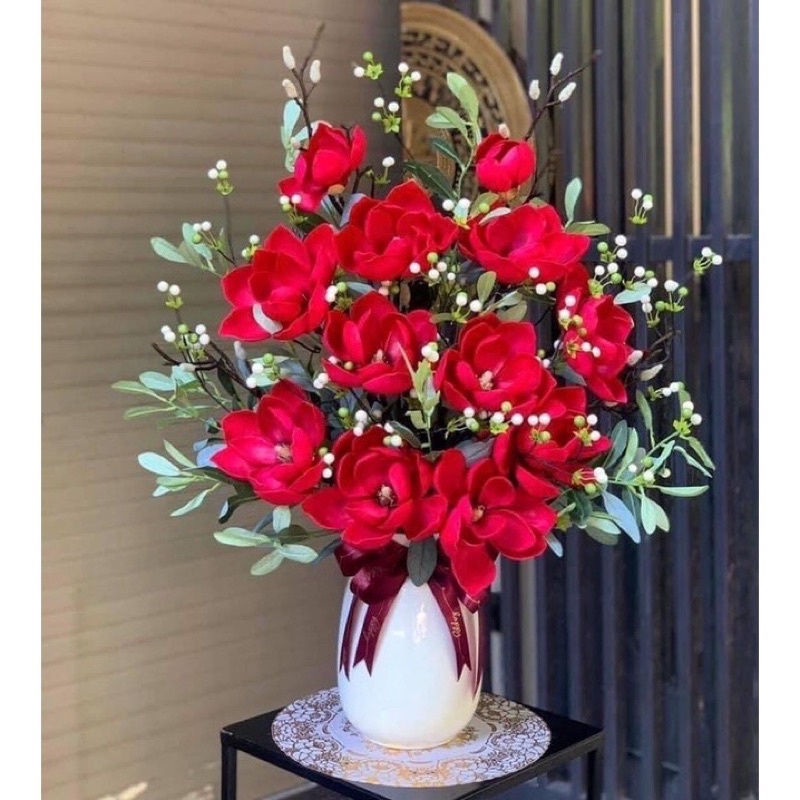 hoa mộc Lan giả cành 6 bông - dài 120 Cm - hoa lụa