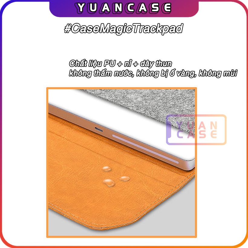 Bao da PU cho bàn di chuột Magic Trackpad 2, có khóa dây thun