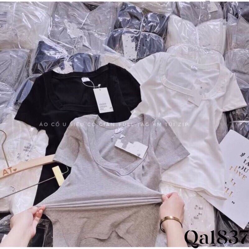 Áo phông nữ cổ u , áo thun trơn nữ đẹp rẻ