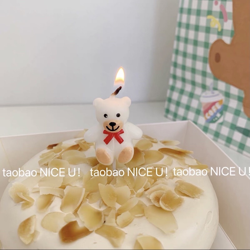 Nến sinh nhật hình chú gấu teddy phong cách Hàn Quốc