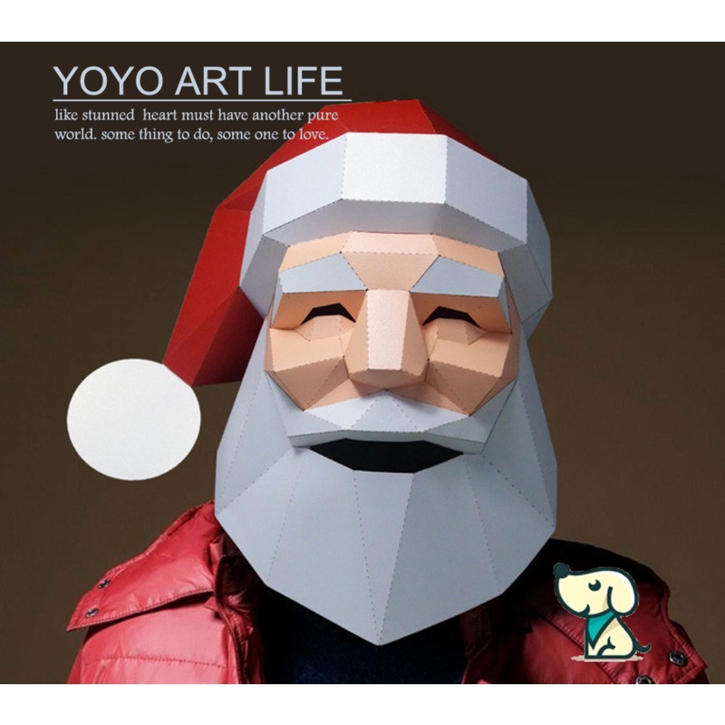 YOYO DIY papercraft Mô hình giấy mẫu giấy 3d dễ thương mặt đội mũ gấu trúc thú cưng mặt nạ 3d phim ảnh mẫu giấy với khuôn mặt đầy phim tượng hình và tượng hình nền điêu khắc trẻ em biểu diễn mũ bảo hiểm