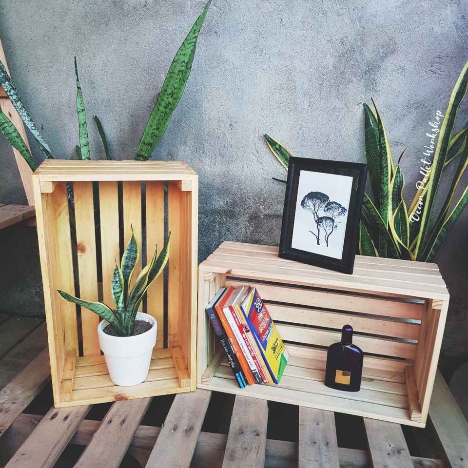 Thùng gỗ pallet trang trí đa năng