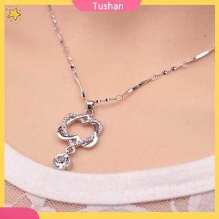 Dây Chuyền Mặt Trái Tim Đôi Đính Đá