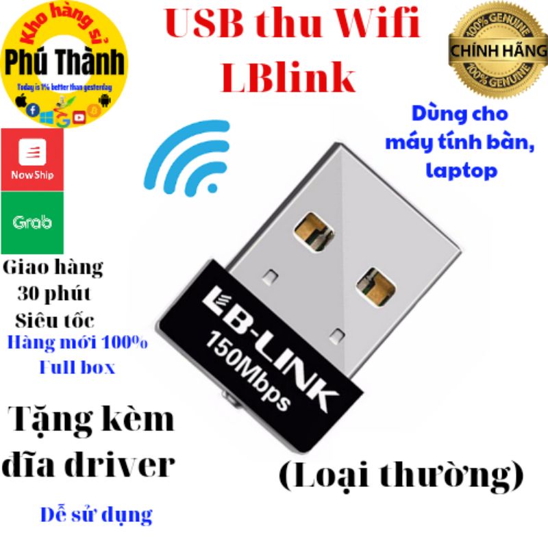 Bộ thu wifi máy tính bàn cao cấp Tp-Link TL-WN725N, Totolink, Lblink - BH 2 năm chính hãng