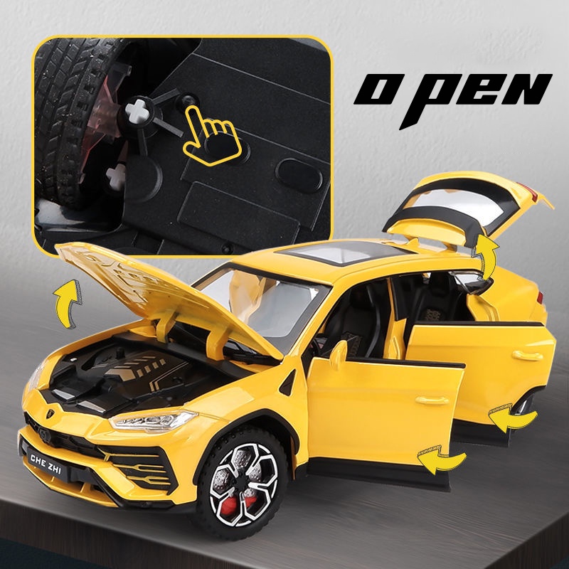 Mô Hình Xe Hơi Lamborghini Urus Bằng Hợp Kim Tỉ Lệ 1: 24 Có Đèn Và Nhạc Độc Đáo Sống Động