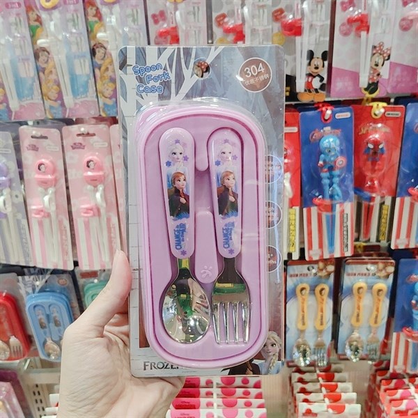 BỘ MUỖNG NĨA NHỎ DISNEY INOX 304 (Hình Mickey/ Minnie/ McQueen/ Elsa)