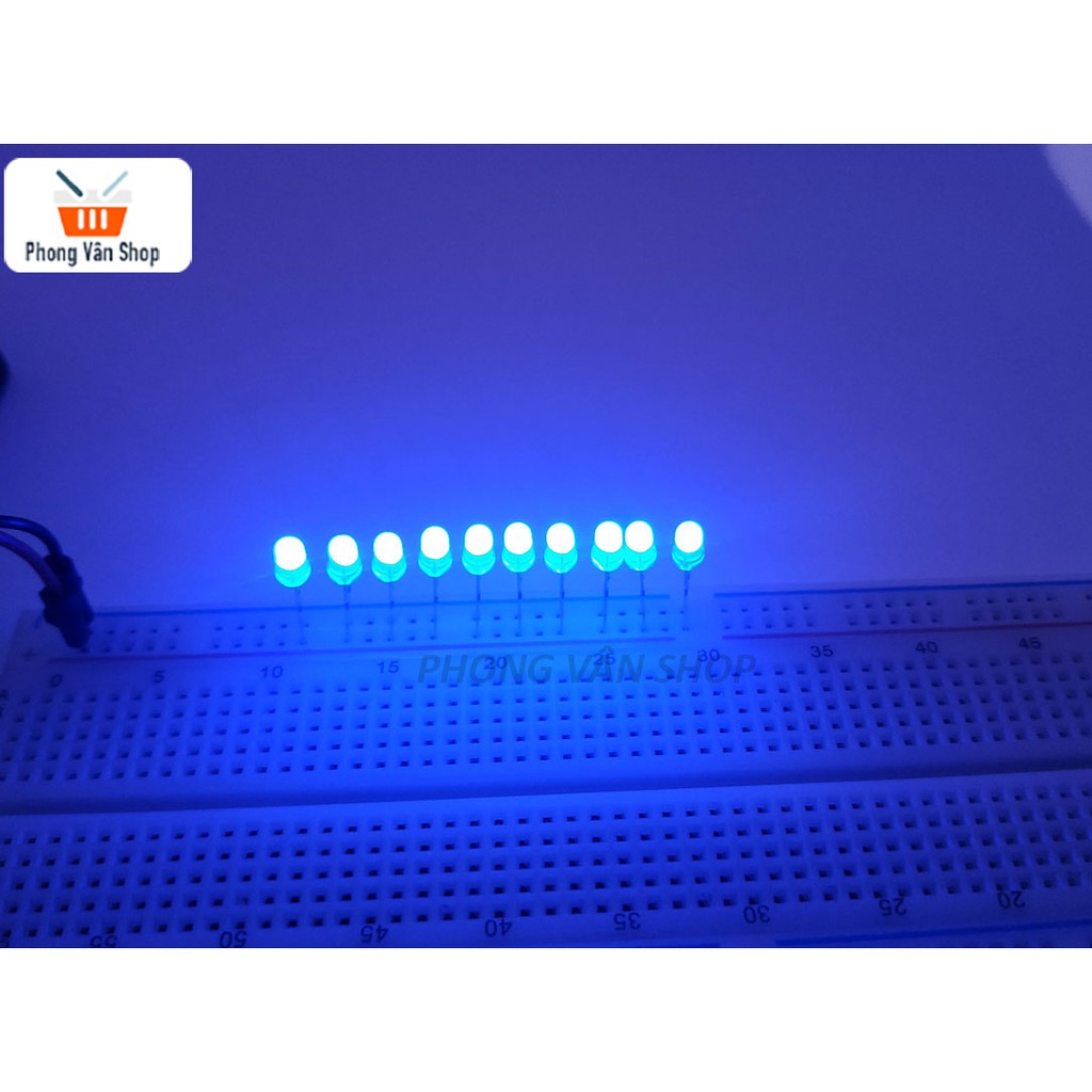 10 Bóng Led màu xanh dương 3mm- Phong Vân Shop