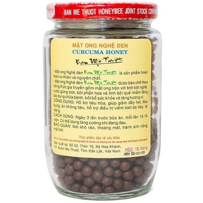 Viên nghệ mật ong Buôn mê thuột 250g  Hỗ trợ giảm đau viêm dạ dày