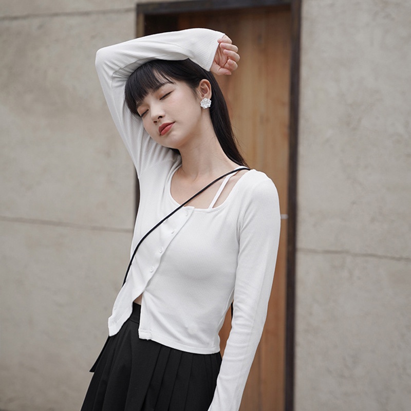 IELGY      Áo Khoác cardigan Dệt Kim Kiểu Cách Thời Trang Và Độc Đáo