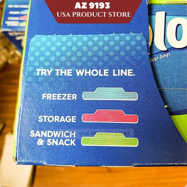 Túi zip đựng thực phẩm Ziploc hàng mỹ, túi ziplock có độ bền cao, sử dụng được nhiều lần, túi zip có khóa kéo