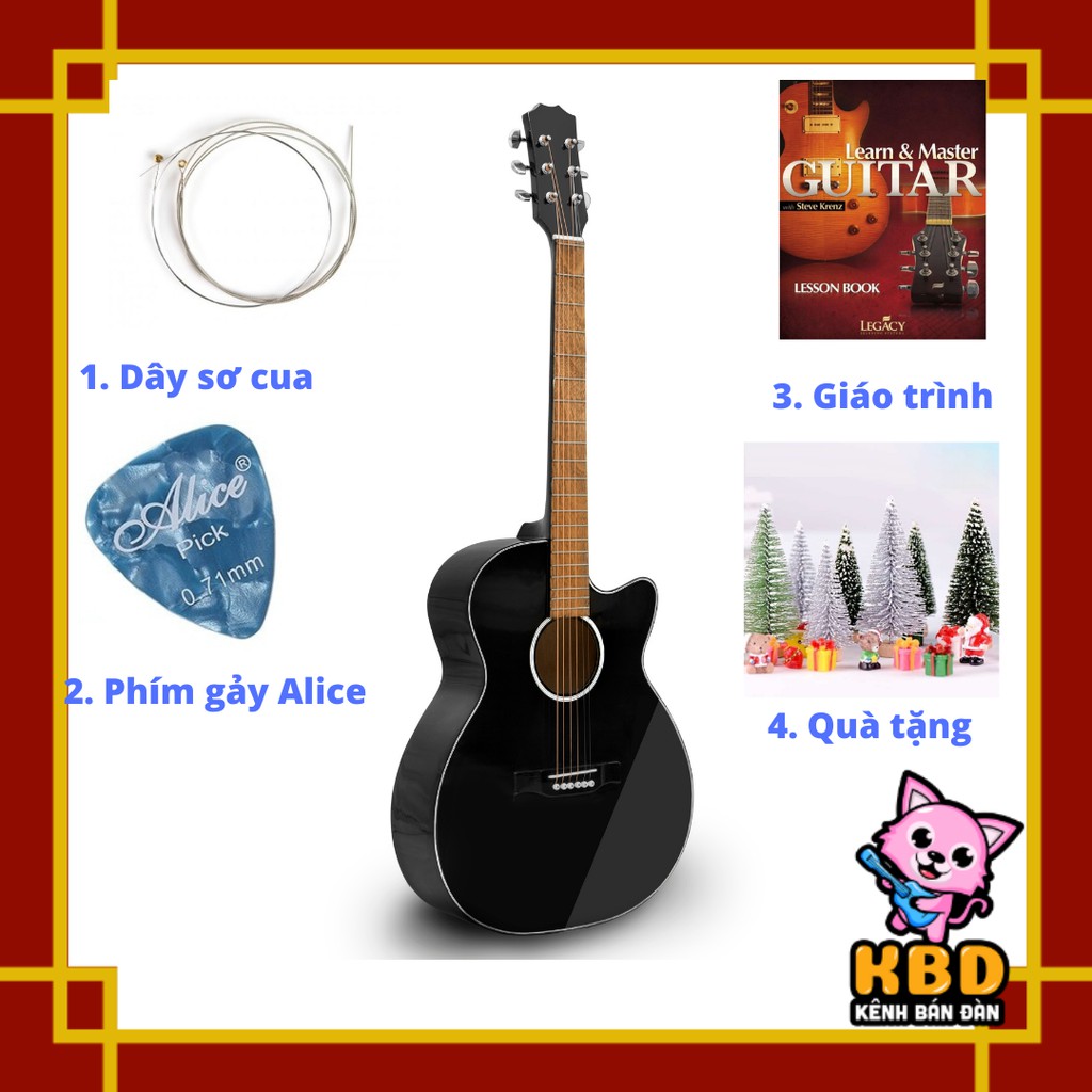 Đàn guitar Acoustic cao cấp Full gỗ nhập khẩu TẶNG kèm bộ phụ kiện. BẢO HÀNH trọn đời. Quà tặng ngẫu nhiên sticker