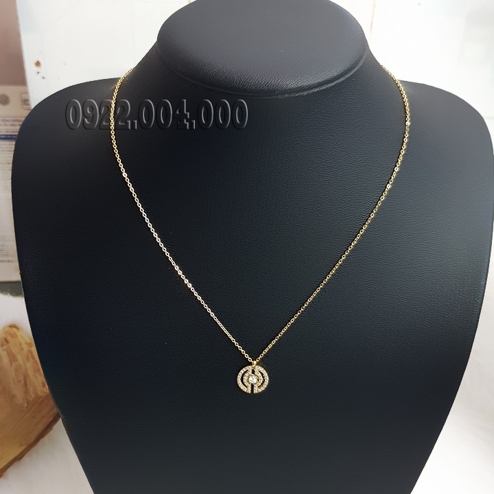 Dây chuyền nữ mặt tròn cẩn đá DZ1462
