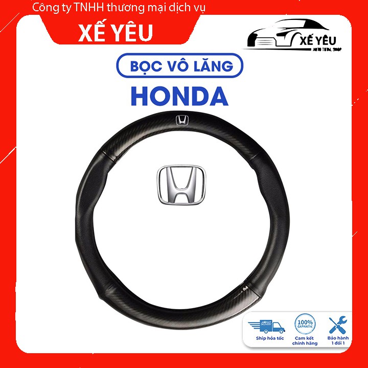 Bọc vô lăng Honda City, Civic, CRV, HRV, Brio, Accord, Jazz, Trùm vô lăng cacbon bảo vệ vô lăng