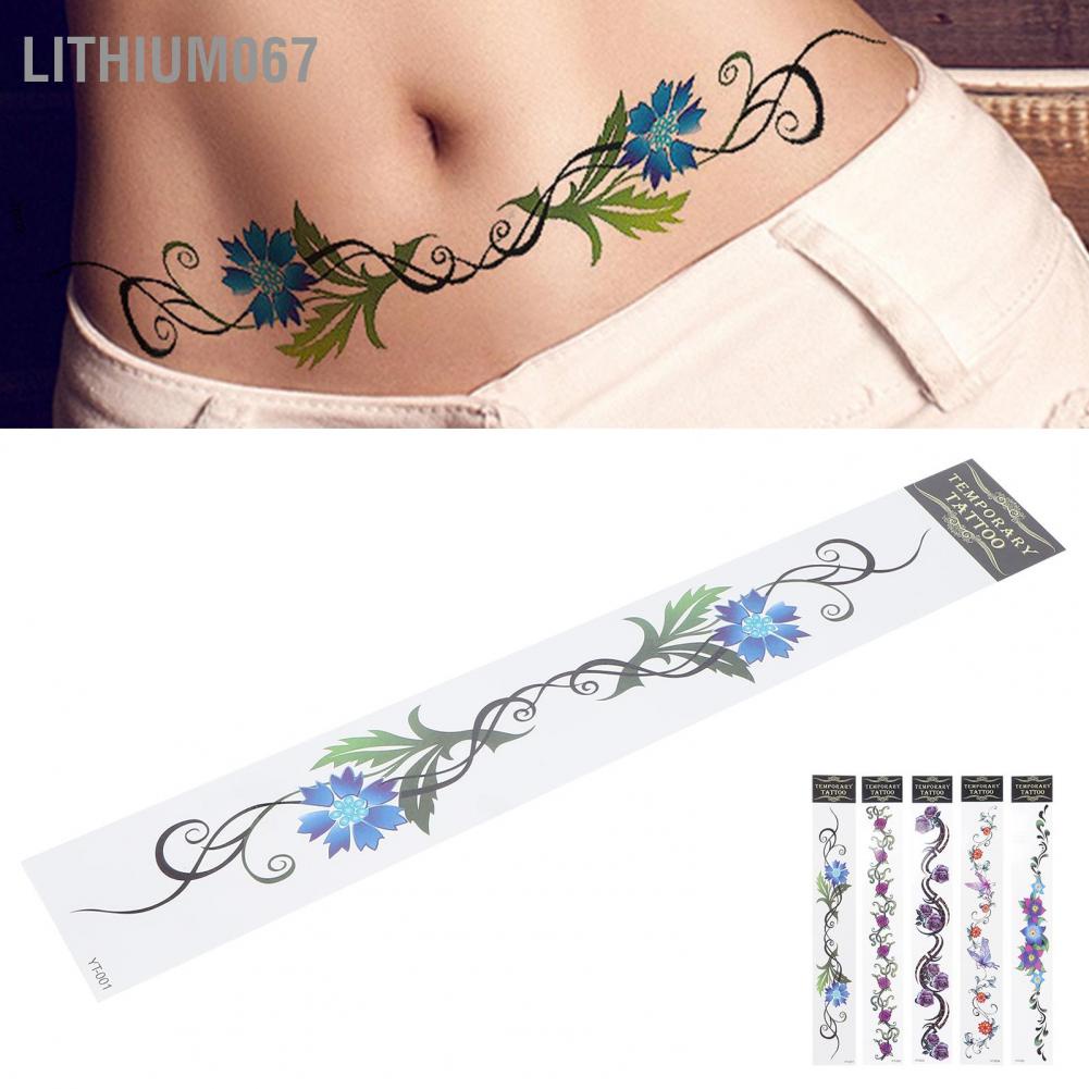 Hình xăm dán tạm thời họa tiết hoa cá tính cho nữ