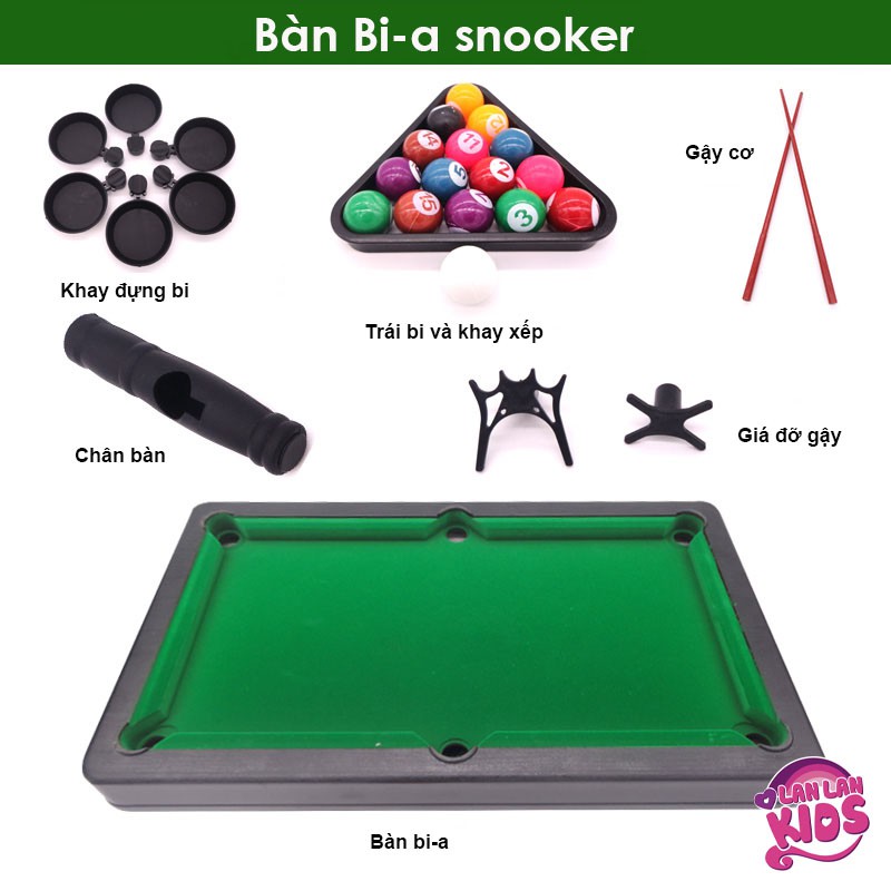 Bàn bida mini, bàn billiards snooker mini nhiều kích cỡ dành cho bé đồ chơi giải trí dành cho bé - LANLANKIDS