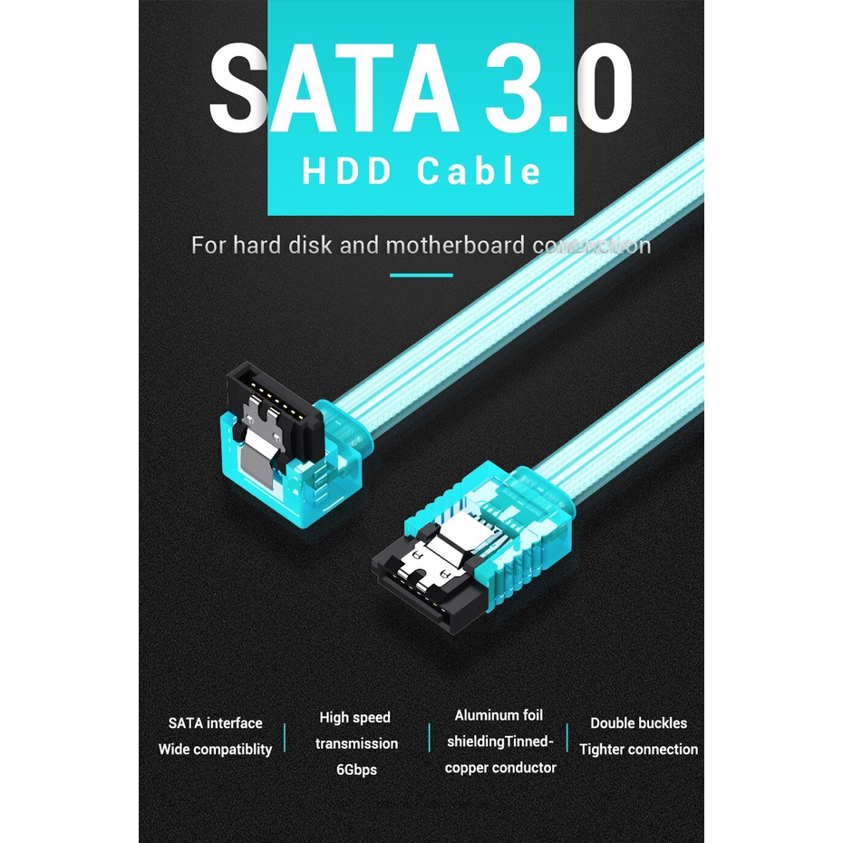 Vention dây cáp dữ liệu sata 3.0 III HDD SSD 6Gbps chuyên dụng
