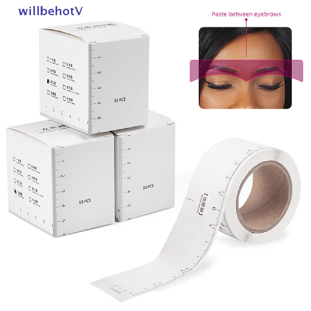 Bộ 50 Thẻ Dán Hỗ Trợ Trang Điểm Lông Mày Nhanh Chóng Tiện Lợi