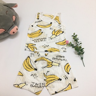 Bộ cotton giấy sát nách cho bé