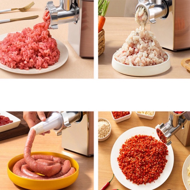 Máy nhồi xay thịt cá, máy đùn thịt làm lạp xưởng cao cấp Sokany 2500W