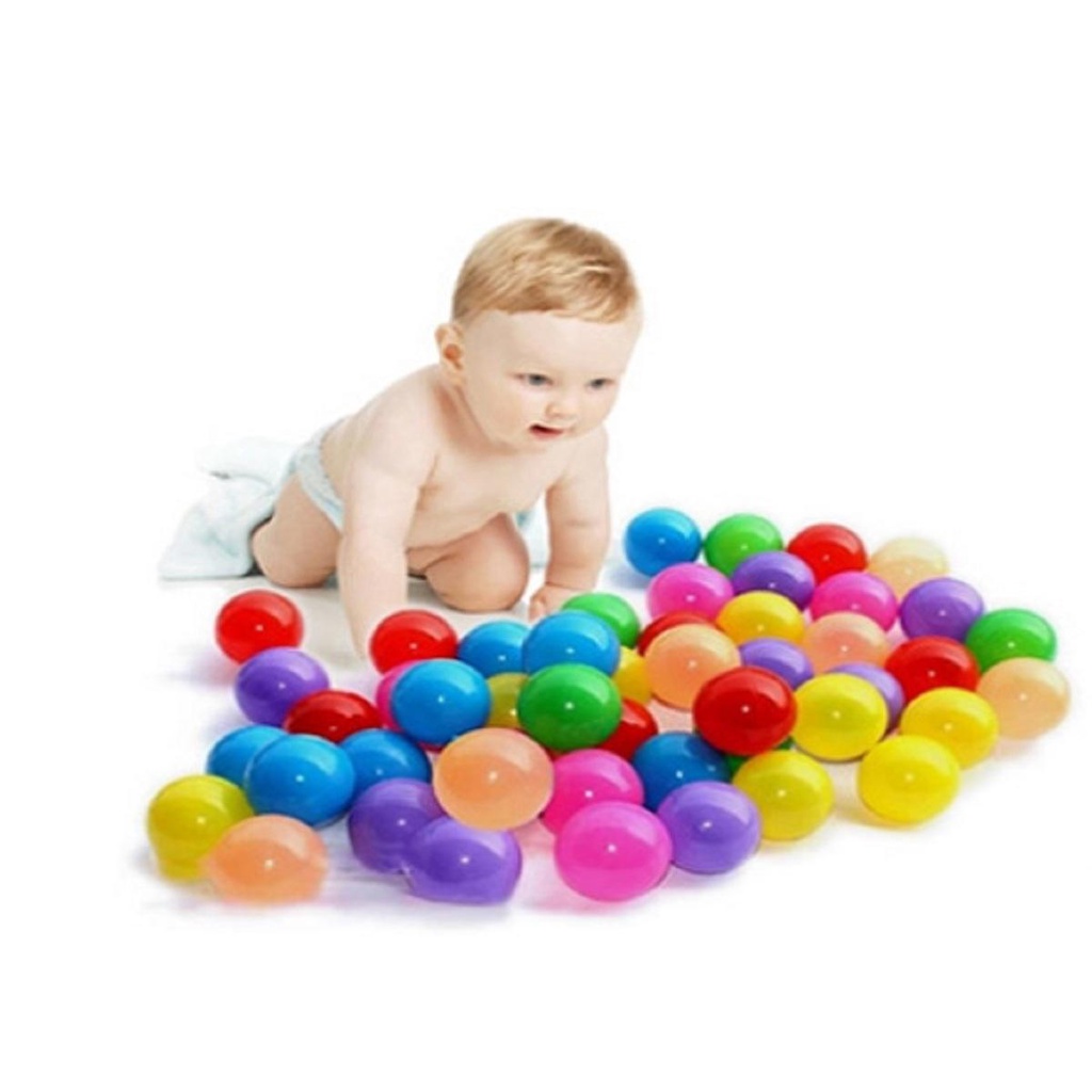 Combo 100 quả bóng nhựa mềm nhiều màu cho bé chơi nhà bóng lều quây hàng Việt Nam