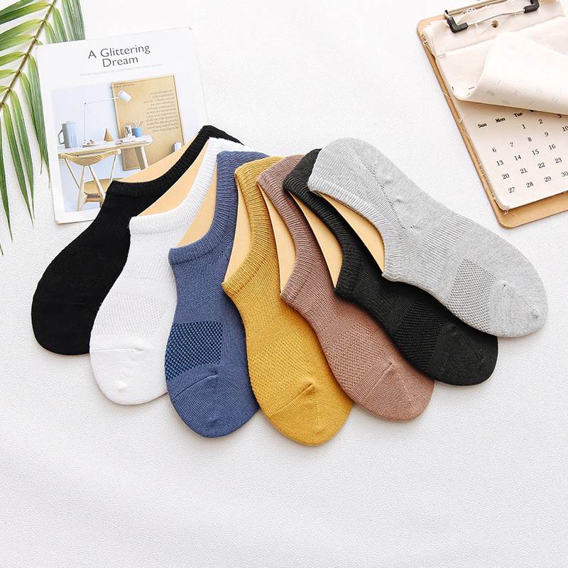 Vớ Nam CỔ NGẮN cao cấp [SET 7 ĐÔI], Tất Cổ Ngắn Nam chất liệu cotton khử mùi kháng khuẩn