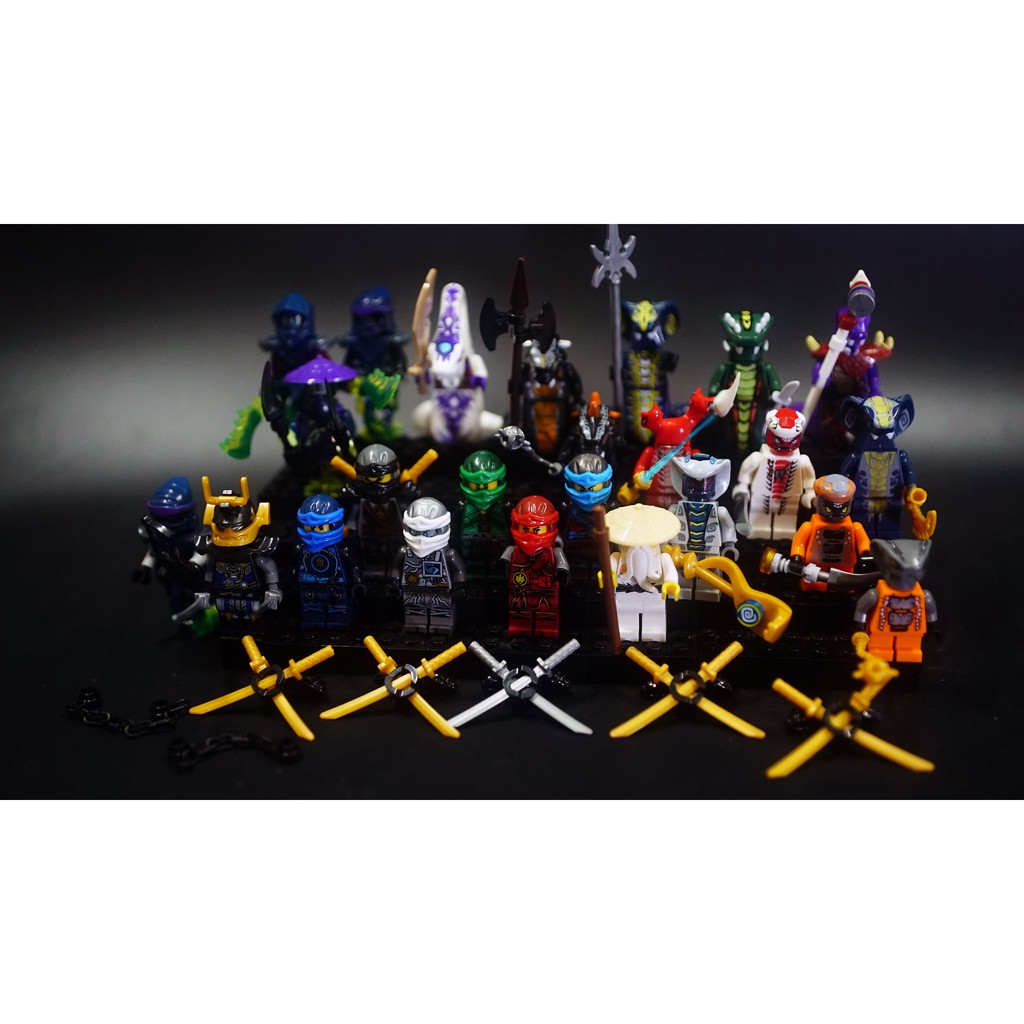 Đồ chơi lắp ráp lego minifigures xếp hình Ninjago trọn bộ 24 nhân vật Ninja ma season phần 5 rắn như hình Lele 31035