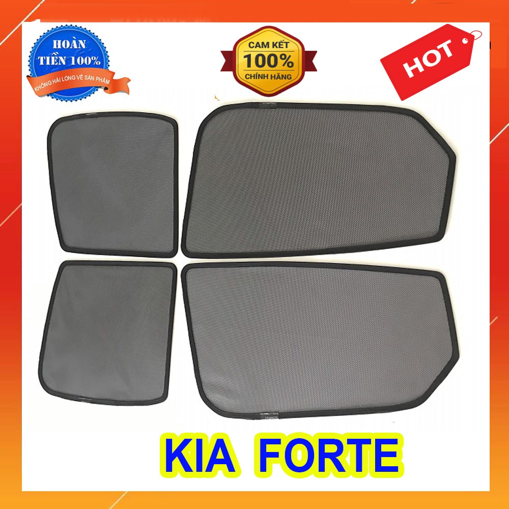 Rèm Che Nắng Nam Châm Xe Kia Forte, Cerato 2008-2011  Rèm Che Nắng Ô tô Loại 1 Dày Dặn Nam Châm Hút Mạnh, Chuẩn Form Xe