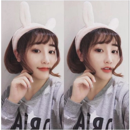 Băng đô tai thỏ dễ thương rửa mặt cho bé gái