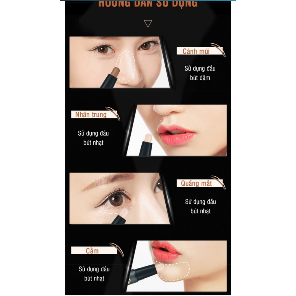 Bút tạo khối và highlight LAMEILA hai đầu tiện lợi nâng độ sáng cho khuôn mặt thêm thanh tú TKL01 | BigBuy360 - bigbuy360.vn