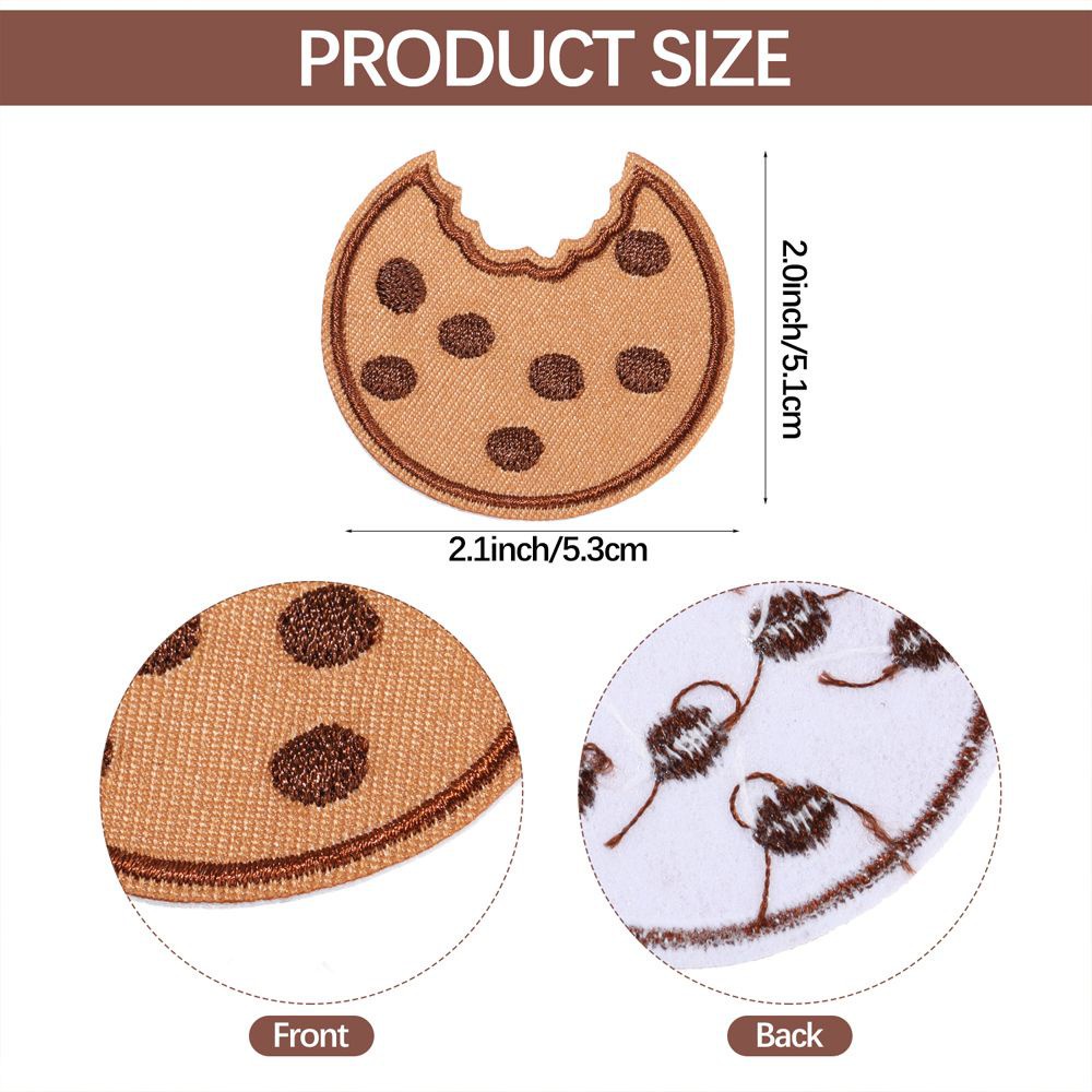 DAPHNE 20pcs Shoes Cute Cookie Dress Sew on Embroidered Patch DIY Accessory Clothing Sewing Applique Curtain Hat Iron on