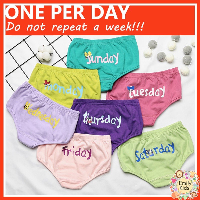 Bộ 2-5 Quần Lót Boxer Cotton Mềm Mại Thoải Mái In Họa Tiết Dễ Thương Cho Bé Gái